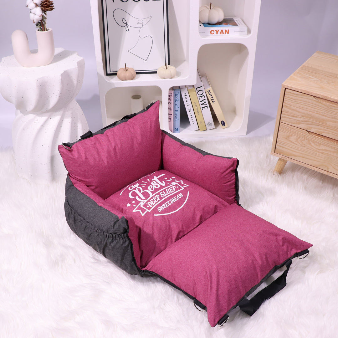 Luxury Adventure Pet Bed | Teflon Washable | Multi-Use Carrier"